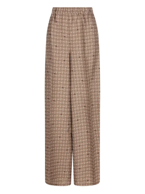Max Mara elasticated patterned trousers Brown 2611131131600
