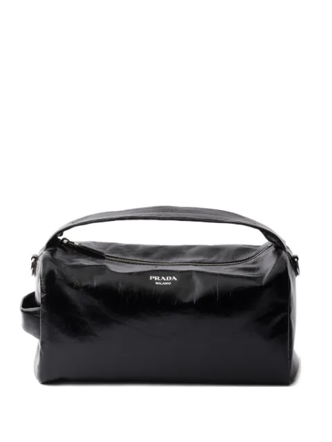 Prada leather messenger mini bag Black 2VH194VOOO2CYR