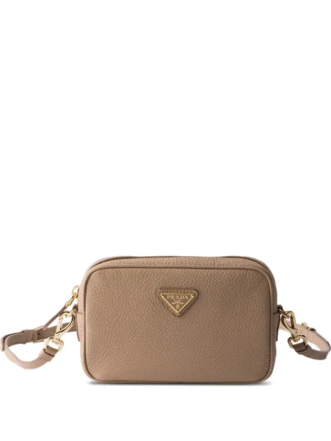 Prada mini leather cross body bag Neutrals 1NF0602DKV