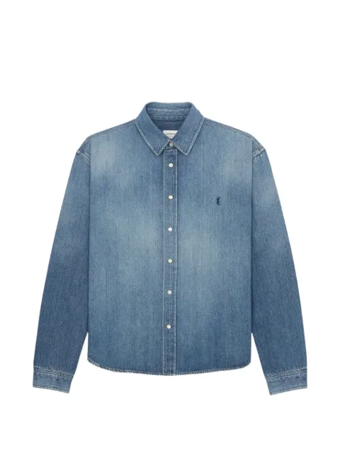 Saint Laurent Cassandre logo shirt Blue 862246Y29YA4428