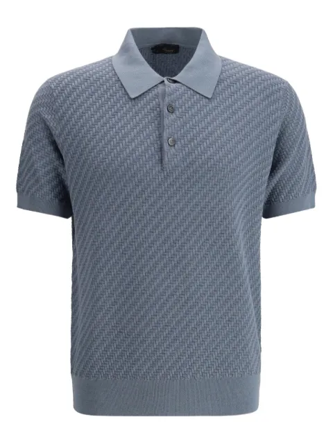 Brioni short-sleeve polo shirt Blue UMR20OPAK22