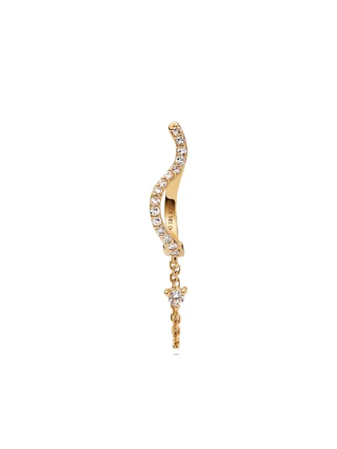 Maria Black 14kt yellow gold Versailles lab-grown diamonds drop huggie earring Gold H1074YRI