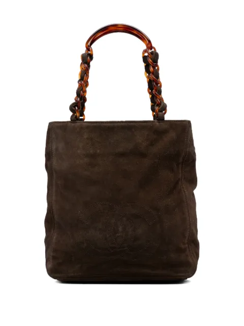 CHANEL Pre-Owned 1997-1999 CC Suede tote bag Brown CTZFW8NK23X0NTMH