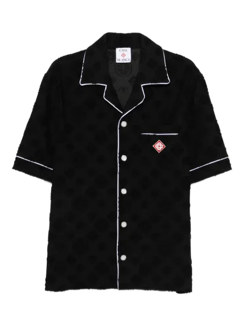Casablanca towlling patterned piped shirt Black MSP26SH08502