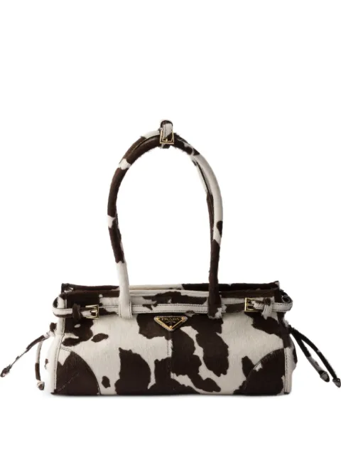 Prada Bonnie medium printed leather handbag White 1BA426VMOO2HIM