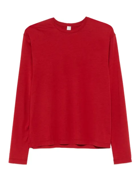 TOTEME crew-neck long-sleeved T-shirt Red 261WRT0588FB0419344