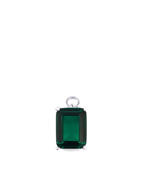 Izabel Display embelished-stone pendant earrings Silver CCMP
