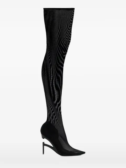 B1ARCHIVE 100mm mesh-textured boots Black NVLF0008