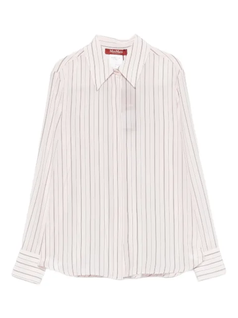Max Mara Flirt striped long-sleeved shirt Neutrals 2616111011600