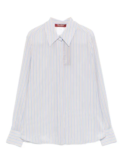 Max Mara striped long-sleeve shirt Blue 2616111011600