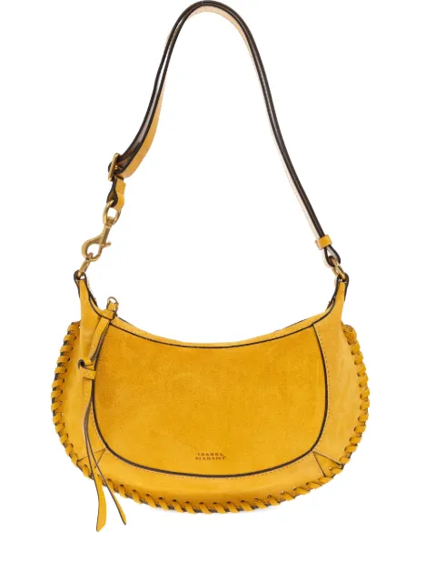 ISABEL MARANT Oskan Moon braided suede calfskin leather shoulder bag Yellow PP0003FBB3C07M