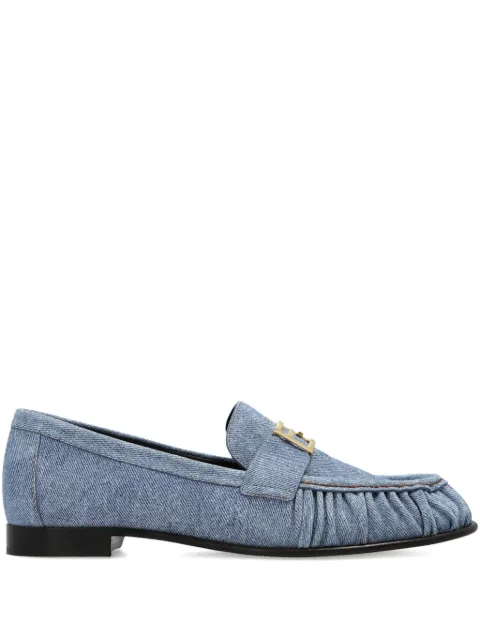 FENDI logo ruched-detail loafers Blue 8D8756AY9D