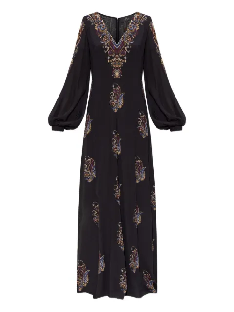 ETRO V-neck maxi dress Black WRHA053299SP4I7