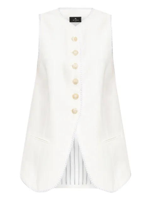 ETRO button-fastening waistcoat White WRDA001499TU3F4