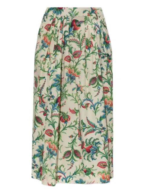 ETRO floral-pattern midi skirt Neutrals WRFA011299SA5R9
