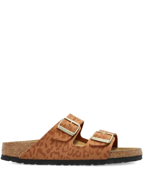 Birkenstock Arizona animal-print buckle sandals Brown 1031926