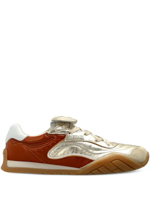 FENDI logo-plaque sneakers Gold 8E8820AYFC