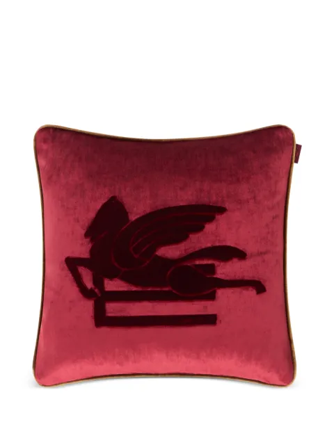 ETRO HOME pegasus appliqué cushion Red UHNA0003AR290