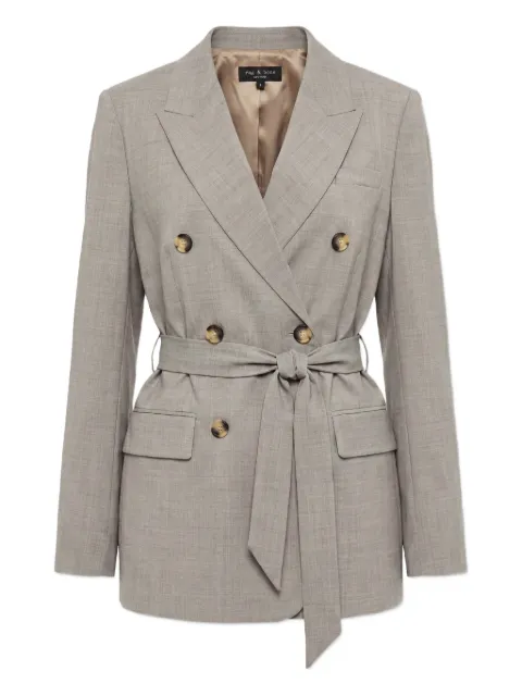 rag & bone double-breasted belted jacket Neutrals RA4V25H4MTA