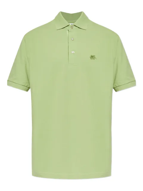 ETRO logo-embroidered polo shirt Green MRMD0005AV877