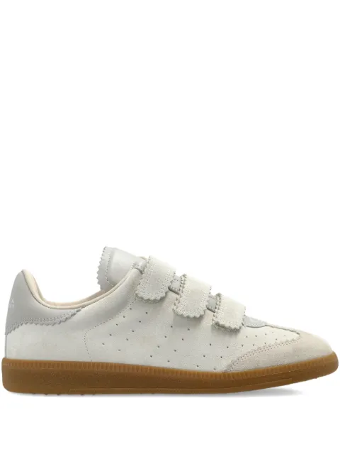 ISABEL MARANT scallop-trim strap sneakers Neutrals BK0013FAA1E22S