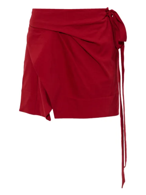 ISABEL MARANT Berenice wrap-style mini skirt Red JU0198FDA1N41I