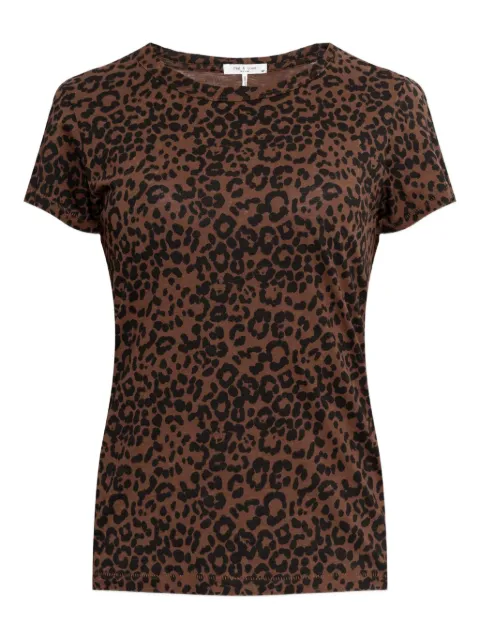 rag & bone animal-print T-shirt Brown RE8K25HT3SW
