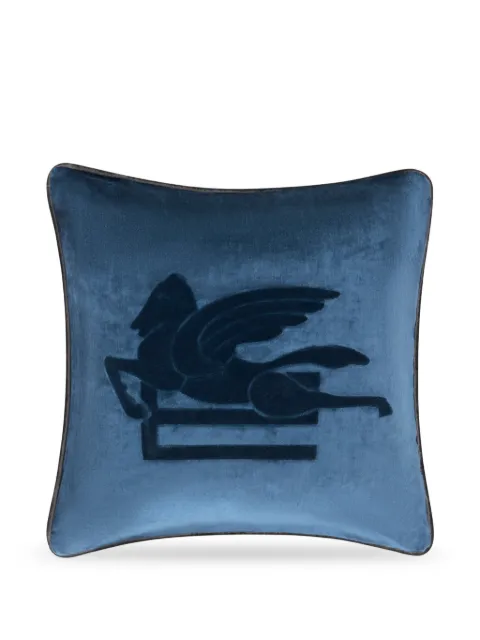 ETRO HOME pegasus appliqué cushion Blue UHNA0003AR290