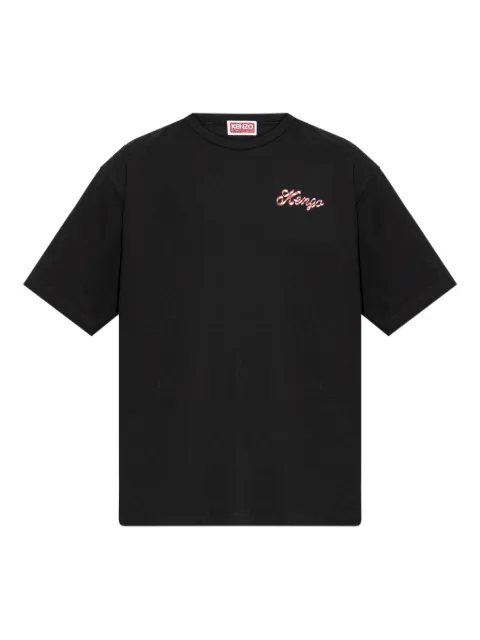 Kenzo Winter Holidays logo T-shirt Black FG55TS4004SK