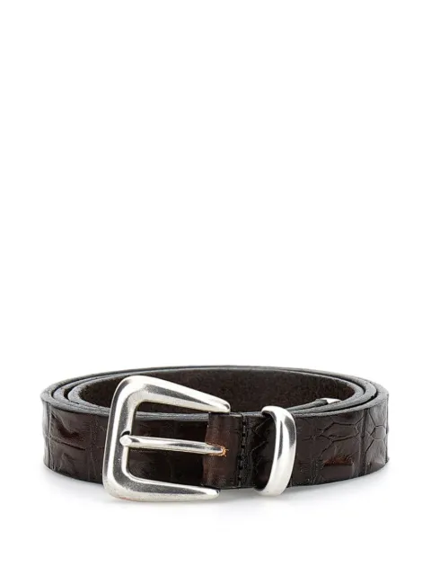 ALBERTO LUTI crocodile-effect belt Brown 83025MORO