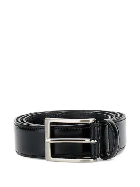 ALBERTO LUTI square-buckle leather belt Black 0535NERO