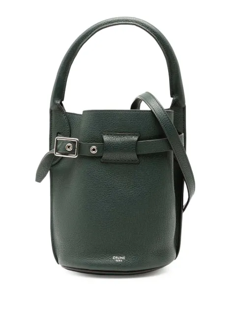 Celine Pre-Owned 2018-2025 Nano Leather Big Bucket Bag satchel Green JV5MI8FG86TFD3NT