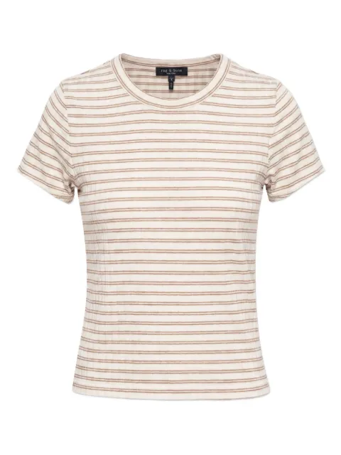 rag & bone Luca striped short-sleeve T-shirt White RE1A25FT1GW