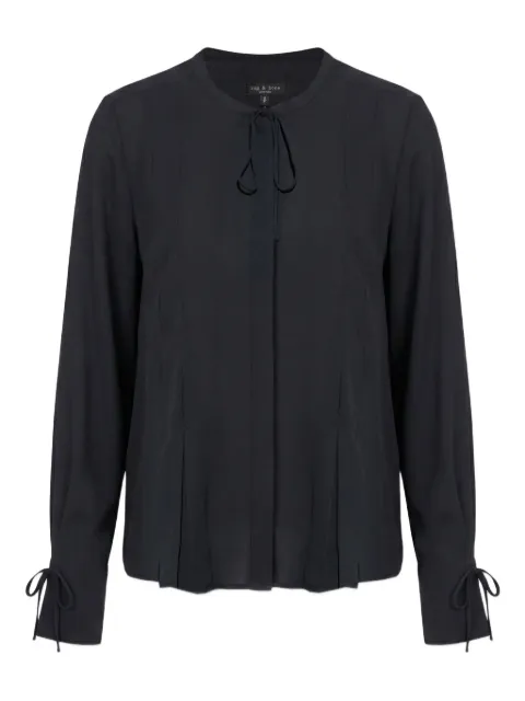 rag & bone Arden pleated blouse Black RA4K25HSMSW