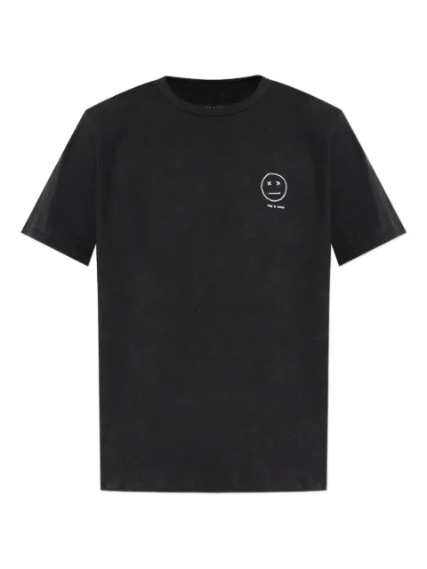 rag & bone logo-embroidered T-shirt Black RF4625FT2GM