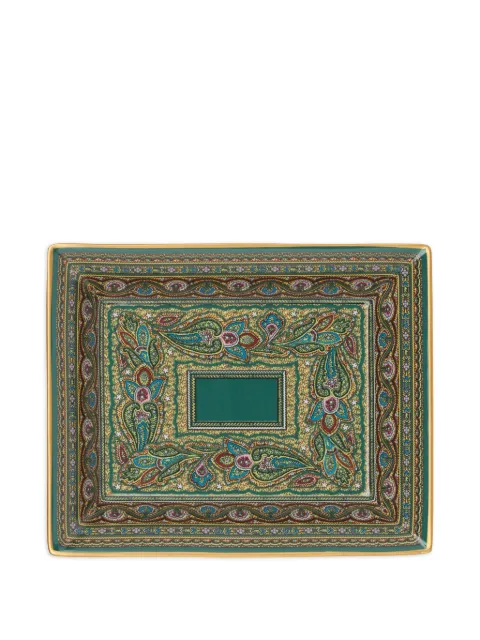 ETRO HOME Paisley tray Green UHHE0003AY001