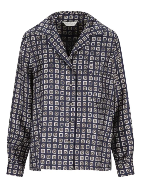 Max Mara buttoned pattern shirt Blue 2611111131600