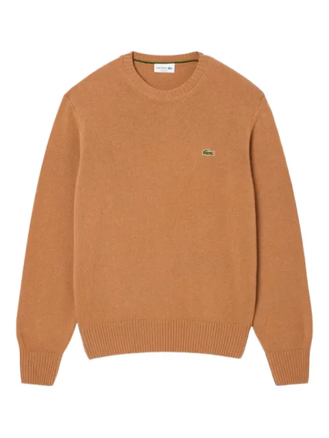 Lacoste logo crew-neck sweater Brown AH2916
