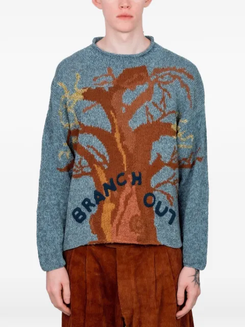 STORY mfg. Twinsun sweater Blue SAW25KNITWRHANIND