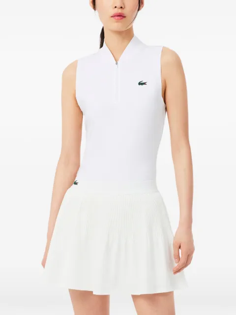 Lacoste zip sleeveless sports top White PF0202