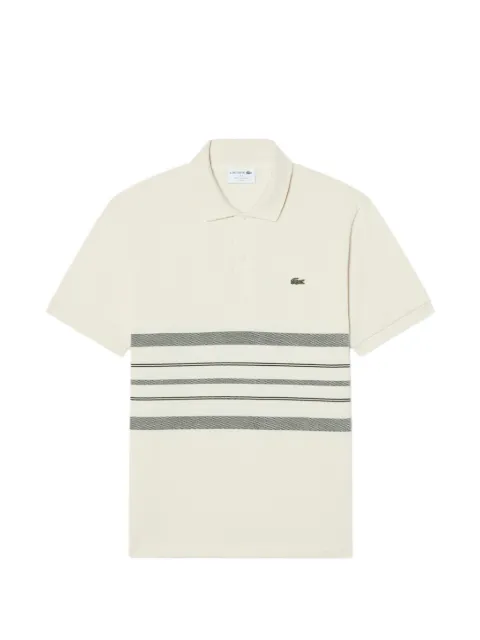 Lacoste striped short-sleeve polo shirt Neutrals PH0723