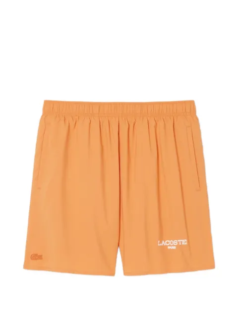 Lacoste logo-embroidered drawstring swim shorts Orange MH1852
