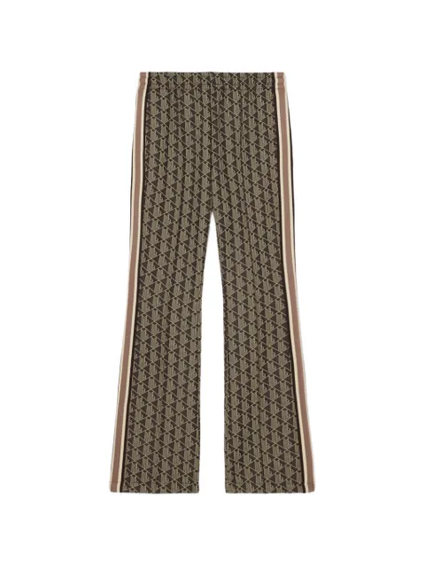 Lacoste side-stripe monogram track pants Brown XF9313