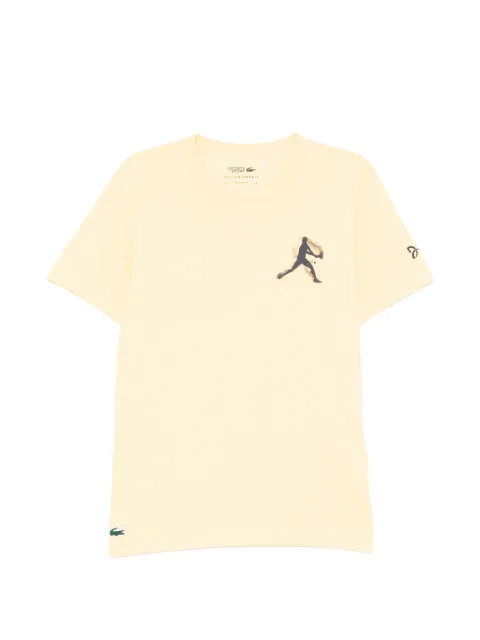 Lacoste x Novak Djokovic graphic-print T-shirt Yellow TH1044