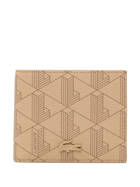 Lacoste small logo-patched monogram billfold Neutrals NH3697LX