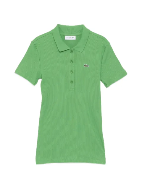 Lacoste ribbed cotton polo shirt Green DF5377
