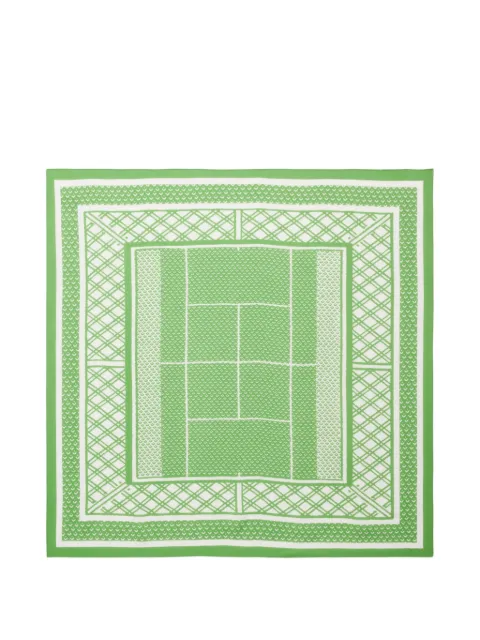 Lacoste tennis patterned scarf Green RE1507
