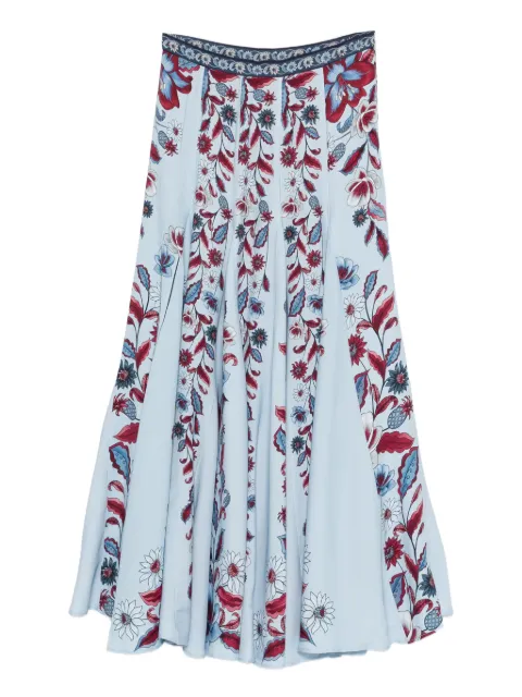 FARM Rio floral-print skirt Blue 350084