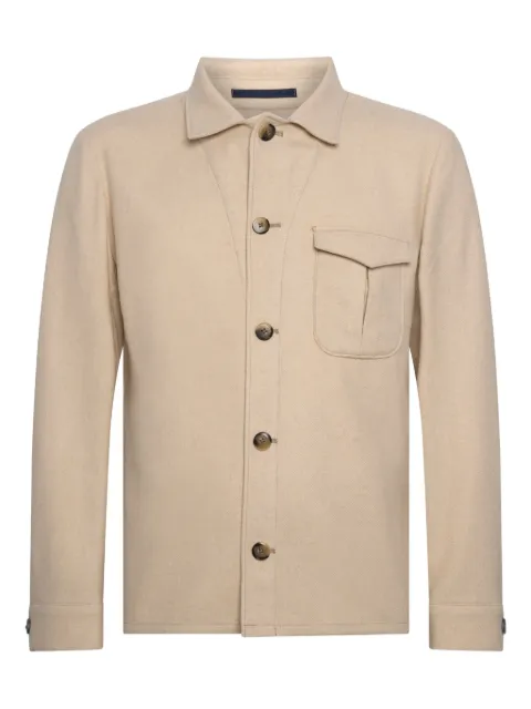 FRANZESE COLLECTION buttoned patch-pocket jacket Neutrals 2OS6ZAATXMUNUI11