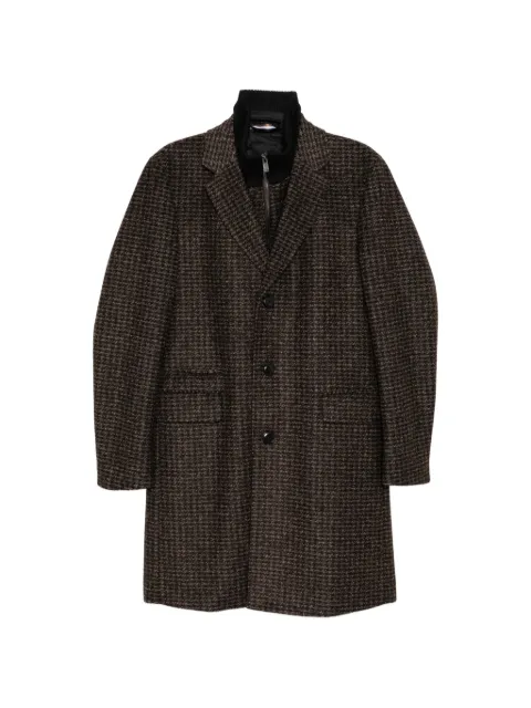 BOSS houndstooth-print coat Brown 50551612